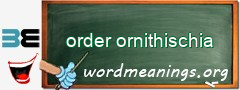 WordMeaning blackboard for order ornithischia